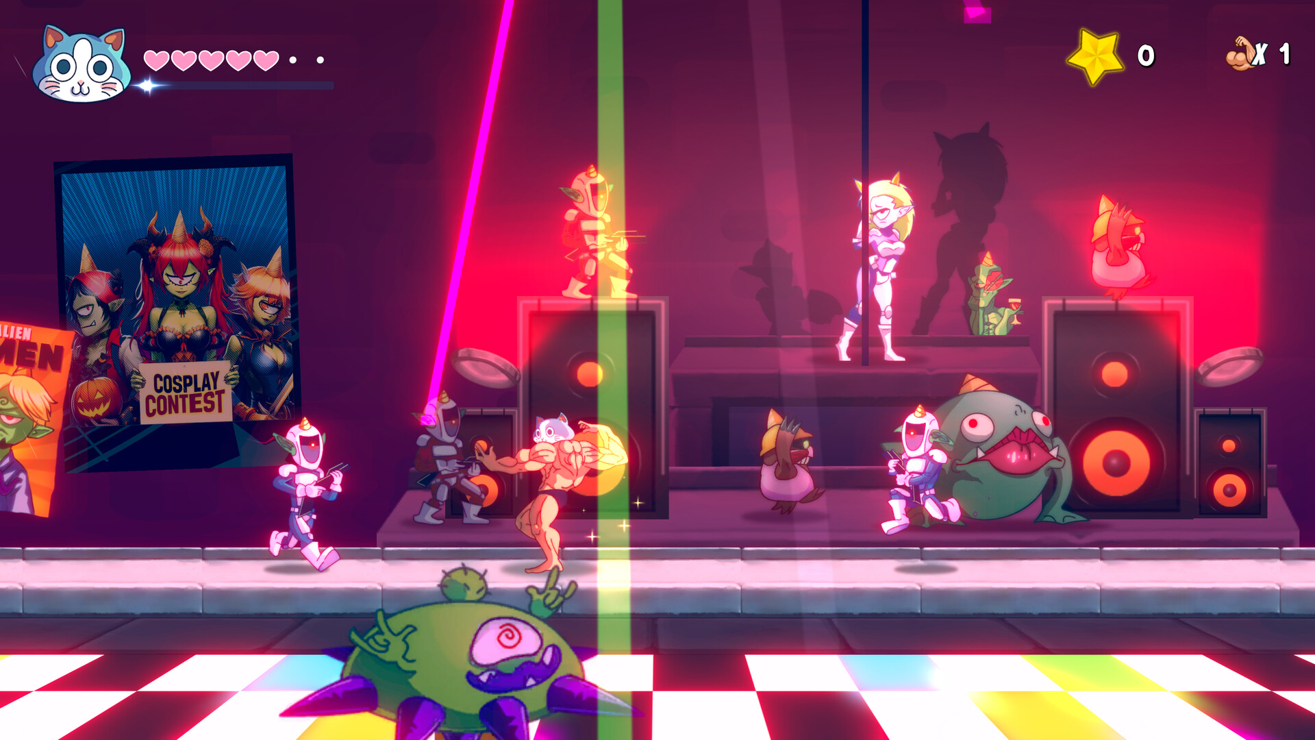 超级筋肉猫/KinnikuNeko：化身肌肉猫，开启90年代复古动作冒险之旅-壹元库