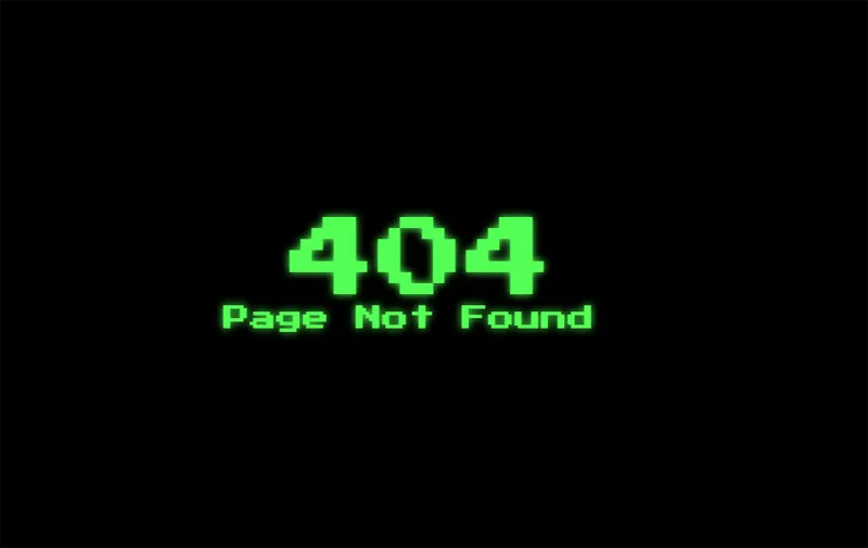 HTML黑色大气绿色发光字404错误页模板 | 动态响应式网页源码下载-壹元库