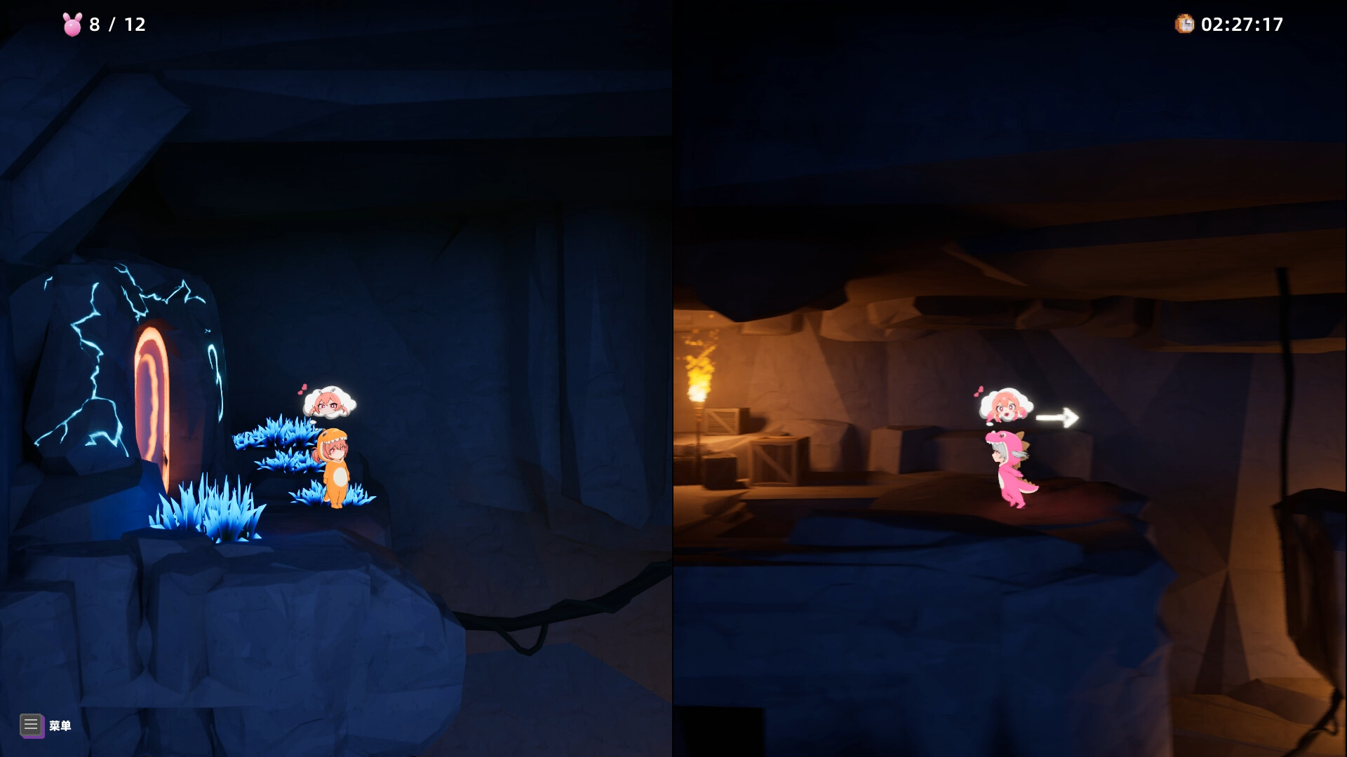 《分头行动：Head's Adventures》游戏评测：双人合作物理平台跳跃游戏，本地/远程同乐，收集气球挑战竞速-壹元库