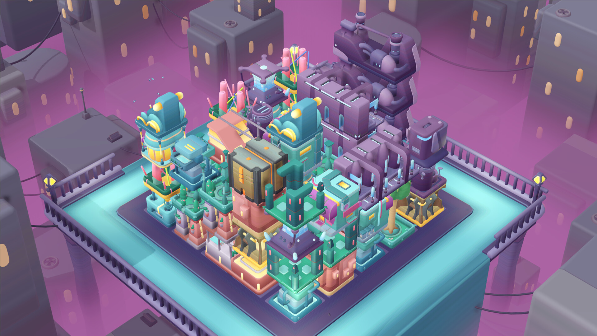 霓虹花园Neongarten：极简赛博朋克城市建造游戏，灵感源于《岛民》与《幸运房东》-壹元库