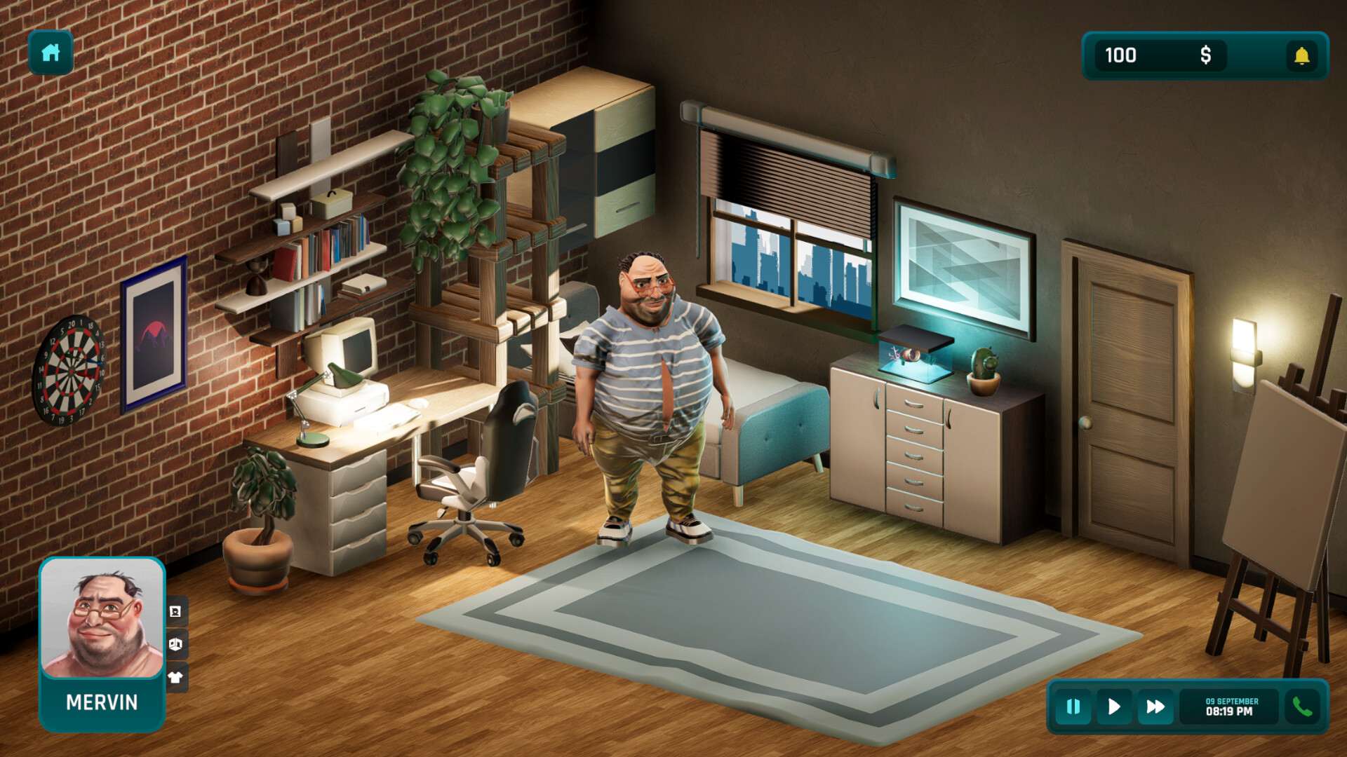 《书呆子模拟器》游戏评测：40岁宅男逆袭指南，独立生活模拟RPG-壹元库