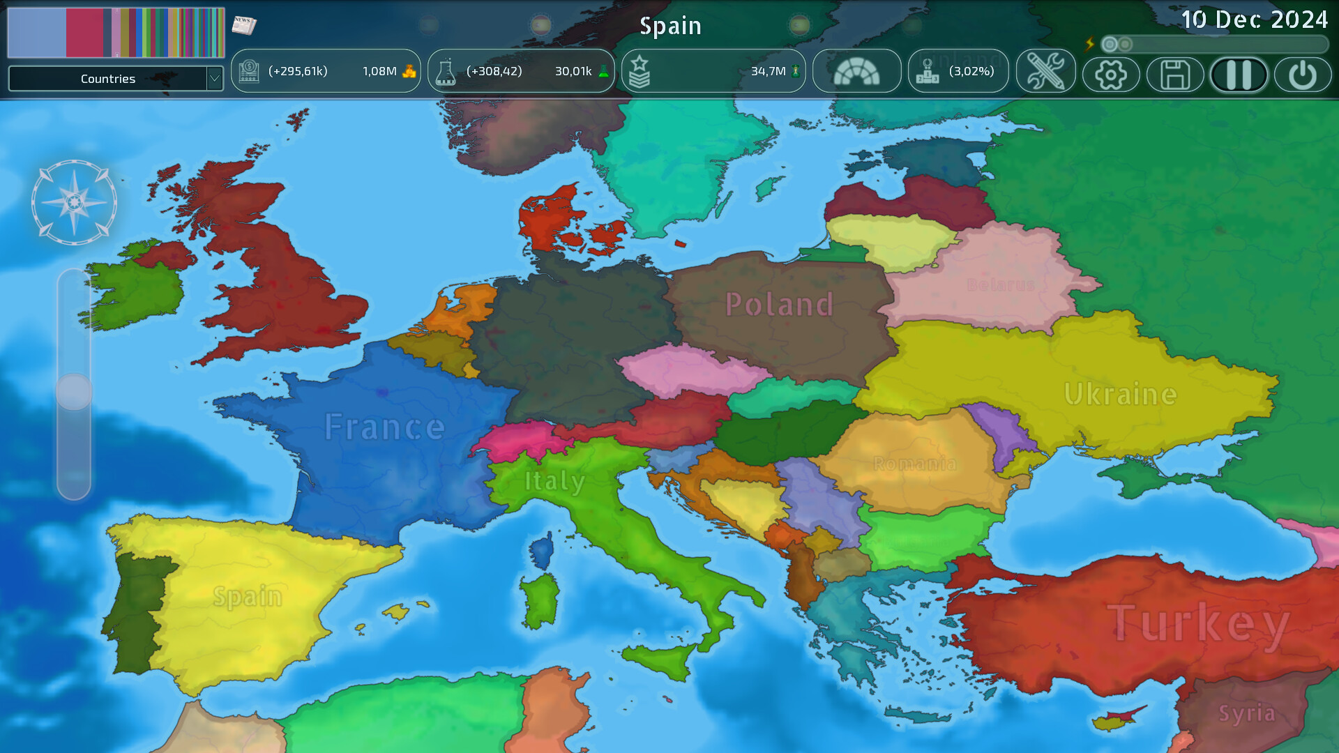 Dummynation：实时地缘政治模拟游戏 | 军事外交经济管理-壹元库